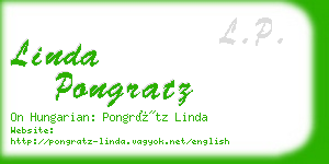linda pongratz business card